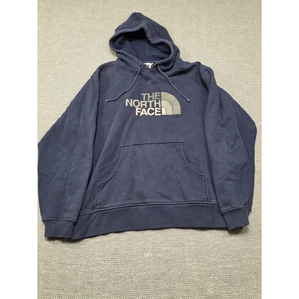 The North Face Mens A5 Series Navy Blue Logo Hoodie Sweatshirt Large‎